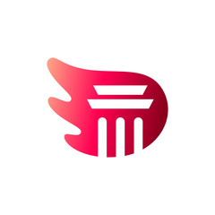 Letter D + Pillar, Logo Template Ready For Use