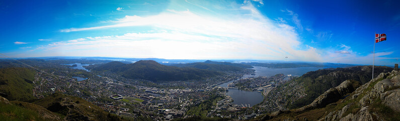 Fototapeta na wymiar Panorama Bergen, Norway