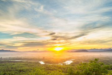 Fototapeta premium mountain landscape and fog