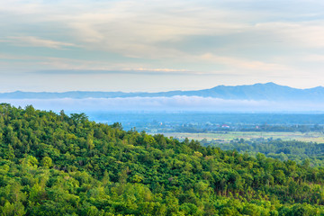 Obraz premium mountain landscape and fog