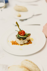Main dish of a wedding menu