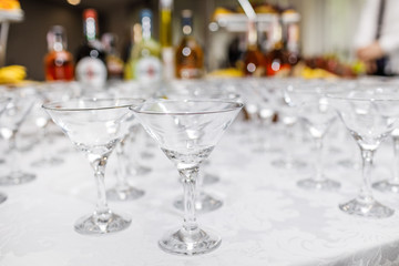 Different glasses alcohol