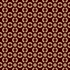 Fototapeta premium Seamless geometric line pattern. Contemporary graphic design. Endless linear texture for wallpaper, pattern fills, web page line background. Monochrome golden brown geometric ornament