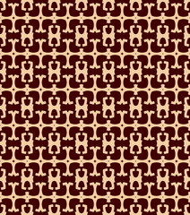 Seamless linear pattern with elegant curved lines and scrolls ornamental wallpaper.