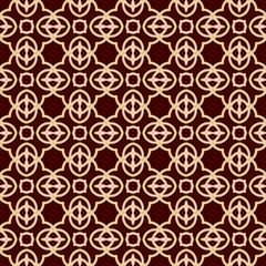 Seamless geometric line pattern. Contemporary graphic design. Endless linear texture for wallpaper, pattern fills, web page line background. Monochrome golden brown geometric ornament