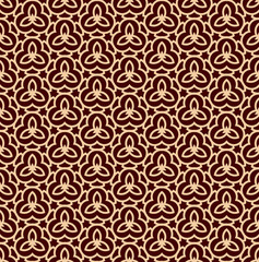 Seamless geometric line pattern. Contemporary graphic design. Endless linear texture for wallpaper, pattern fills, web page line background. Monochrome golden brown geometric ornament
