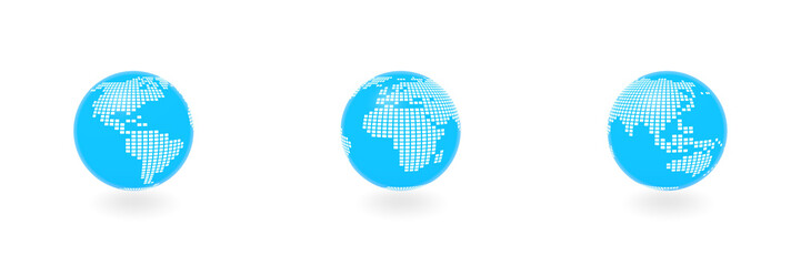 Planet earth symbolic world map