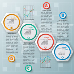 Abstract 3D Paper Infographics