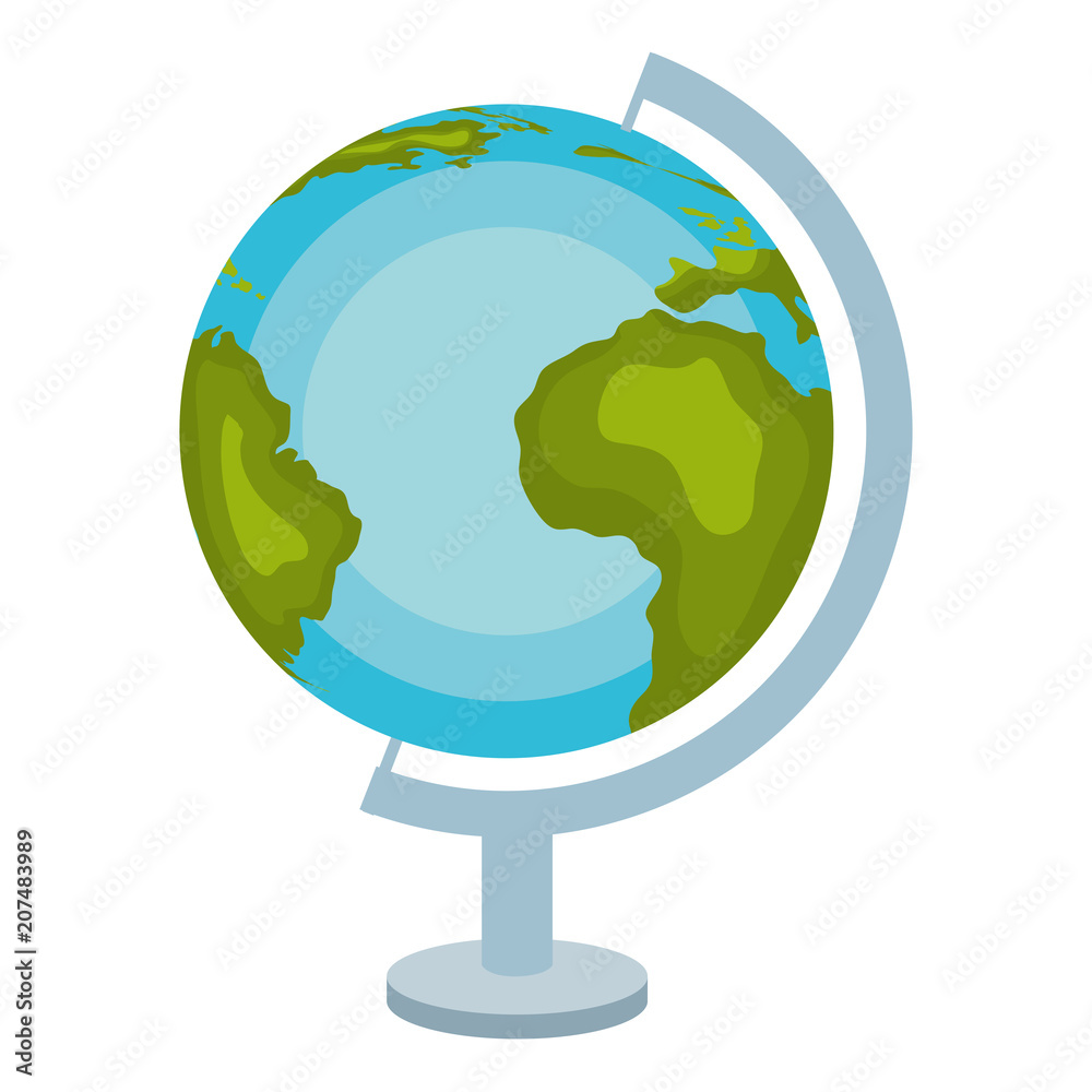 Poster world planet earth icon vector illustration design