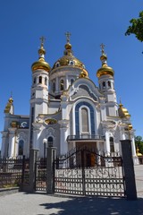 orthodox crosses on gold domes