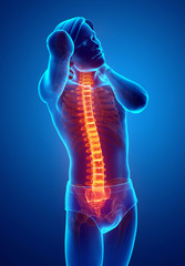 Male Feeling the back pain
