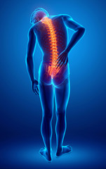 Male Feeling the back pain