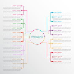 Vector infographic templates used for detailed reports. All 9 topics.