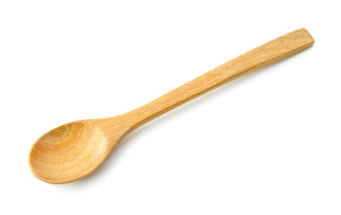 wooden spoon isolated on white background