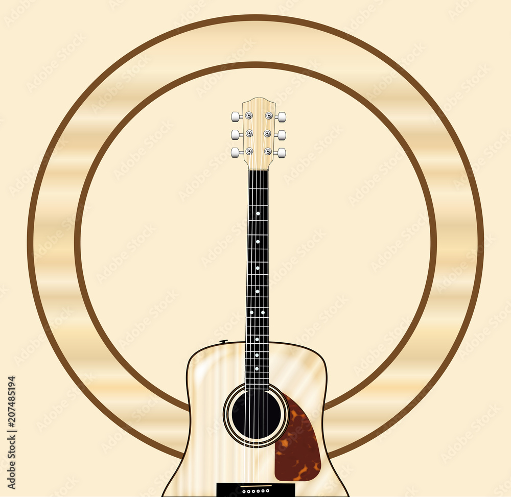 Poster Pale Acoustic Guitar Event Poster Background