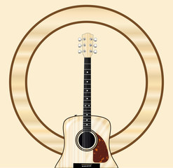 Pale Acoustic Guitar Event Poster Background