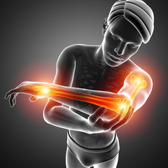 Men Feeling Arm joint pain