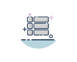 play list icon design illustration,line filled style design, designed for web and app