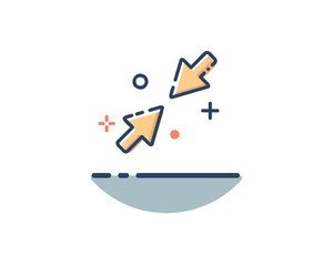 minimize icon design illustration,line filled style design, designed for web and app