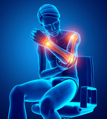 Men Feeling Arm joint pain