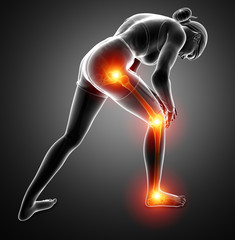 Female Leg joint pain