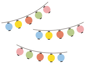 カラフルな提灯 飾り © SENRYU