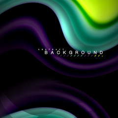 Fluid mixing colors vector wave abstract background design. Colorful mesh waves