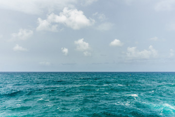 Fototapeta na wymiar Blue water in Mediterranean Sea seascape abstract background.