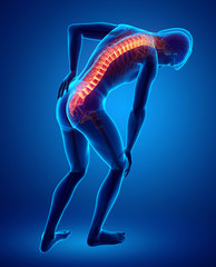 Male Feeling the back pain