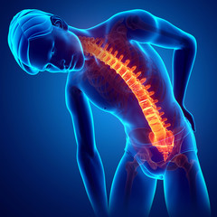 Male Feeling the back pain
