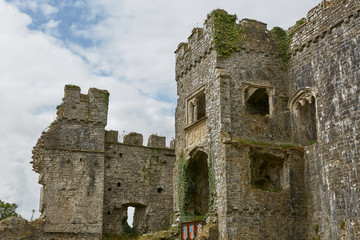 Fototapeta na wymiar Carew Castle in Pembrokeshire, Wales, England, UK
