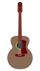 Naklejka premium Acoustic Guitar Vector Artwork