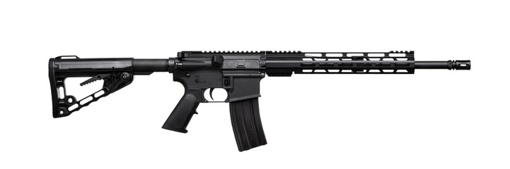 modern rifle isolated on white