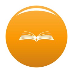 Book literature icon. Simple illustration of book literature vector icon for any design orange