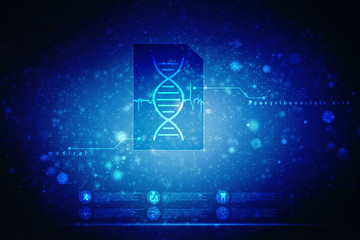 Fototapeta na wymiar 2d render of dna structure, abstract background