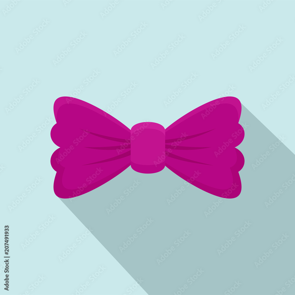 Wall mural violet bow tie icon. flat illustration of violet bow tie vector icon for web design