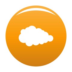 Overcast icon. Simple illustration of overcast vector icon for any design orange