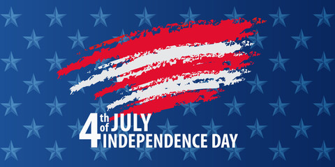 Fourth of july independence day of the usa. EPS10 vector.