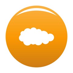 Summer cloud icon. Simple illustration of summer cloud vector icon for any design orange