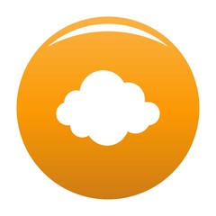Autumn cloud icon. Simple illustration of autumn cloud vector icon for any design orange