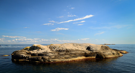 rocky island sunny day