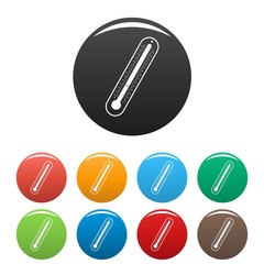 Laboratory thermometer icon. Simple illustration of laboratory thermometer vector icons set color isolated on white