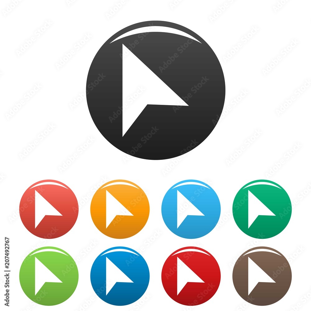 Poster cursor trendy element icon. simple illustration of cursor trendy element vector icons set color isol
