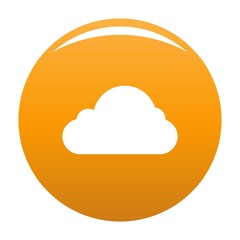 Little cloud icon. Simple illustration of little cloud vector icon for any design orange