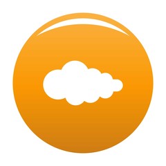 Cloud with fallout icon. Simple illustration of cloud with fallout vector icon for any design orange