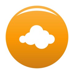 Moving cloud icon. Simple illustration of moving cloud vector icon for any design orange