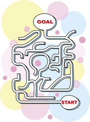 迷路のテンプレートの空きスペースに好きなもの配置