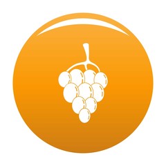 Berry grape icon. Simple illustration of berry grape vector icon for any design orange