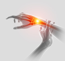 3d Illustration of Men Feeling Elbow pain