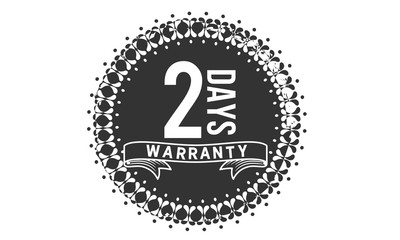 2 days warranty icon vintage rubber stamp guarantee
